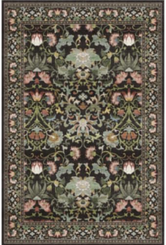 HY HAOYUNLAI Washable 2x3 Entryway Area Rug Vintage Floral Non-Slip Carpet by HYHAOYUNLAI