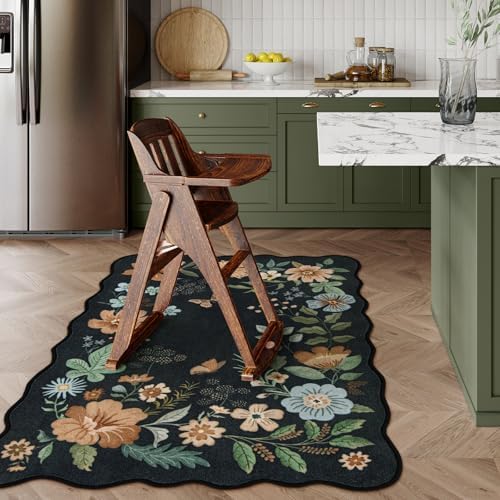 Lahome Floral Washable Rug, 3x5 Rug Soft Bedroom Rugs for Entryway Dorm - Image 2
