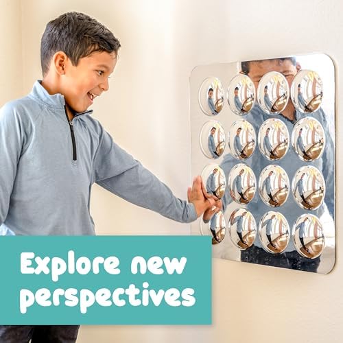 Spark & Wow Sensory Wall Toddler Mirror, Large 16 Bubbles - Image 6