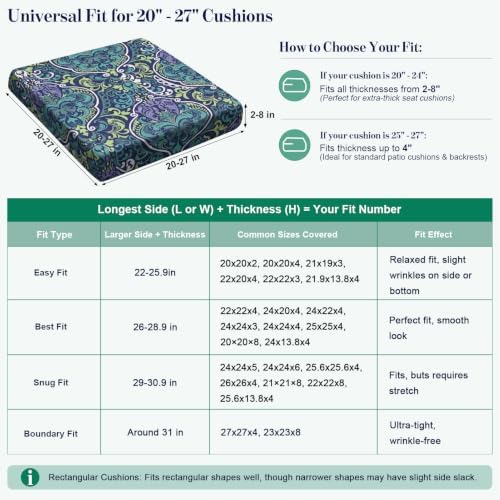 14Pcs Patio Cushion Covers Stretch Outdoor Furniture Protector Slipcovers - Image 3