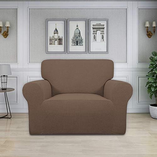 Easy-Going Stretch Oversized Chair Slipcover with Arm Washable Brown - Image 2