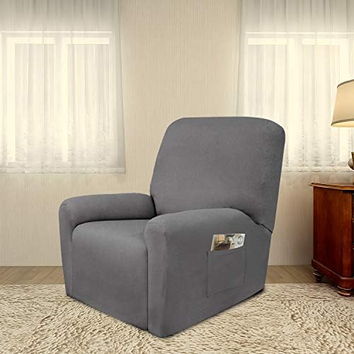 PureFit Stretc Recliner Chair Covers Fleece Soft Couch Covers for Sofa - Image 2