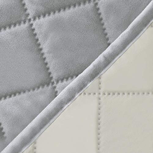 Easy-Going Reversible Couch Cover, 3 Cushion Sofa, Large, Light Gray/Ivory - Image 6