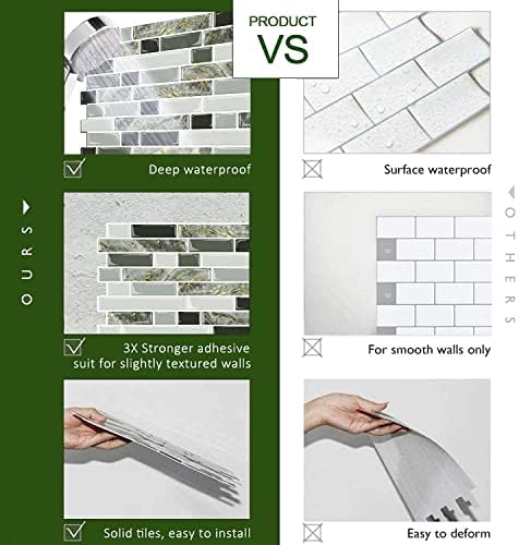 STICKGOO Peel and Stick Wall Tile Self-Adhesive Backsplash Thicker Design - Image 3