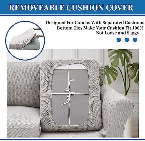 XINEAGE 3-Piece Stretch X-Large Sofa Cover, Washable Couch Covers for Dog - Image 6