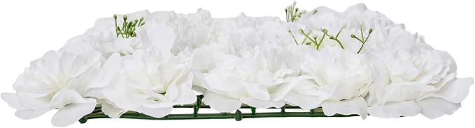 VEVOR 3D Flower Wall Panel, 24 PCS 15 x 15 inch, Artificial Floral Wall Background Mesh Backing Mat,Seamless Design&Easy Installation for Wedding Valentines Day Home Baby Party Backdrop Decor,White - Image 10