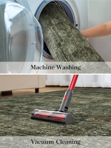 Moynesa Ultra-Thin Washable Teal Non Slip Bathroom Rug - 2x6 Laundry Room Mat, Machine Washable Non-Slip Pet Friendly Carpet Runner for Camper RV Foyer Kitchen Hallway - Image 6