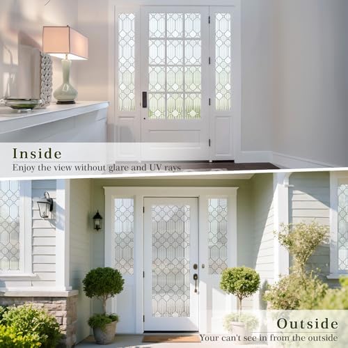 Sunbaby Reeded Glass Window Privacy Film, Static Cling 35.4"x157.4" - Image 4