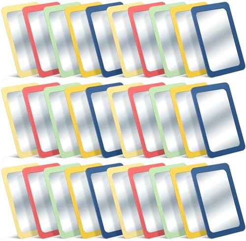 Dandat 30 Pcs 6x4 Shatter Proof Unbreakable Kids Mirrors, Hippie Color by Dandat