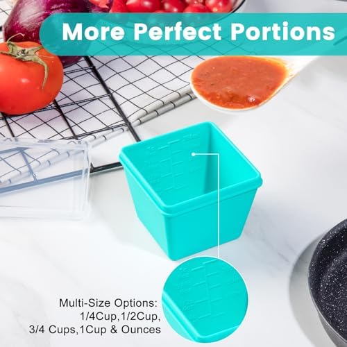 Gemice 1-Cup Silicone Freezer Molds with Lids & Base, Individual 8-Pack - Image 4