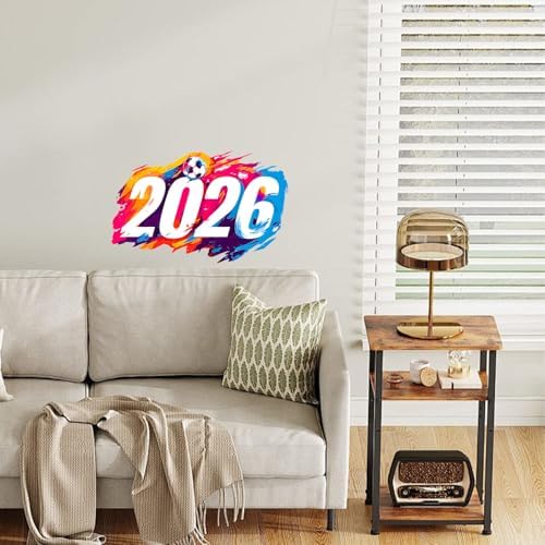 ANNA QUEEN Soccer 2026 Wall Decals Peel and Stick, Colorful Football Number Wall Stickers, Sports Wall Decor Removable Vinyl Wall Art for Boys Bedroom Game Room Decor - Image 6