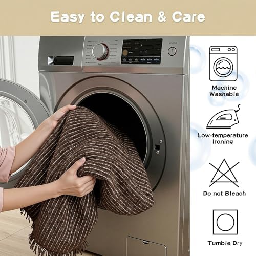 MYSKY HOME Oversized Armchair Couch Cover for 1 Cushion Couch, Washable Sofa Protector, Chair Couch Covers Sofa Covers Sofa Throws Sofa Slipcovers Futon Cover for Pet, Kid, 71"X91", Deep Chocolate - Image 6