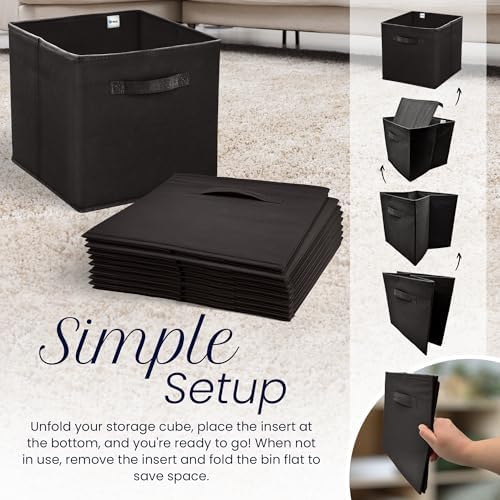 Reli. 13x13x13 Storage Cube Bins (8 Pack) | Large Cube Organizer Bins - Image 4