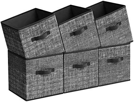 SONGMICS Storage Cubes, Set of 6, 11.8-Inch Foldable Closet Organizers by Unknown
