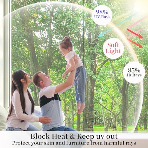 Niviy One Way Window Privacy Film with Installation Tools, Mirror Film Daytime Privacy Heat UV Blocking Glass Tinting for Office 23.6 x 118 Inches, Silver - Image 2