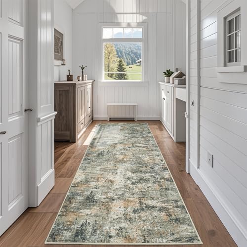 Runner Rugs for Hallways Kitchen 2.6x8 Non Slip Washable Multi Color by Aelenmu