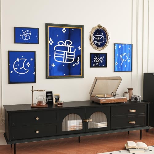 Sapphire Glossy Metallic Wallpaper Reflective Flexible Mirror Sheet Kitchen Non Glass Adhesive Vinyl Contact Paper for Cabinets Peel and Stick Blue Stickers for Appliance Crafts 15.7''x80'' - Image 2