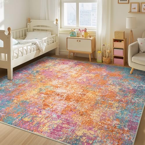 RELEANY Washable 10'x14' Abstract Area Rug for Living Room Starlight - Image 2