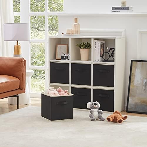 Lifewit Storage Cubes, 11 Inch Organizer Bins, 18L Black, 6 Packs - Image 2