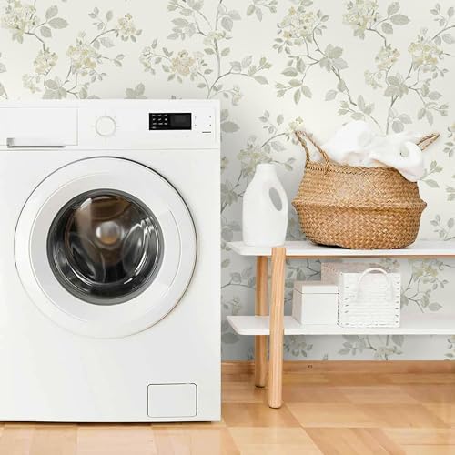 Vinjiasin 16.1"x 393.7" Peel and Stick Wallpaper Modern Beige Floral Contact Paper Self Adhesive Removable Flower Leaf Wall Paper for Bedroom Bathroom Livingroom Decorative - Image 6