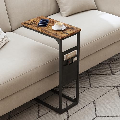 TUTOTAK C Shaped End Table, Side Table for Couch, Sofa Table - Image 2