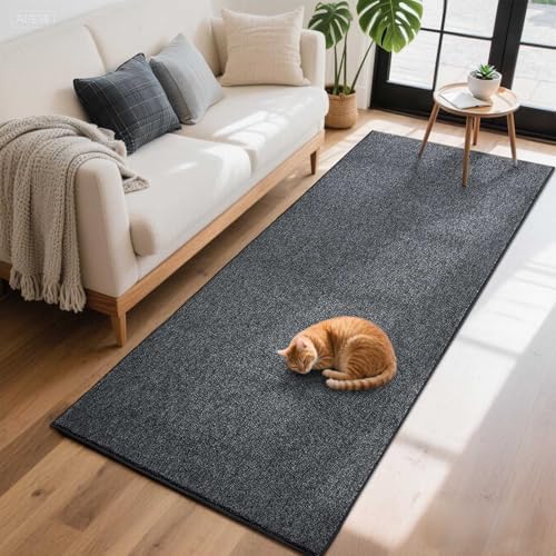 2x8 Grey Runner Rug Non-Slip Washable Soft Thin for Hallway Kitchen Bedroom by FinRe%CC%80cHome