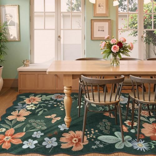 Lahome Floral 8x10 Area Rugs for Living Room, Soft Washable Bedroom Rug - Image 2