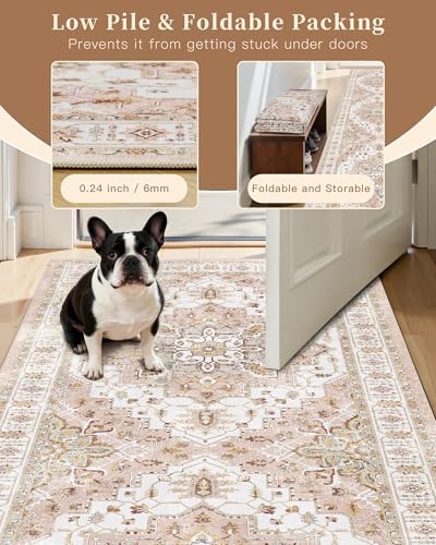 Madane Washable Runner Rugs 2x10 Long for Hallway Kitchen, Pink - Image 6