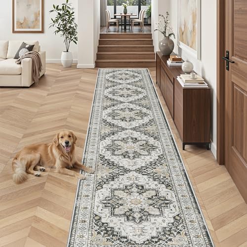 Madane Hallway Runner Rug 2'6''x16' Kitchen Runners Vintage, Black by Madane