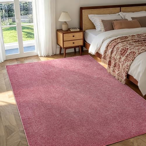 4x6 Red/White Area Rug Non-Slip Washable Soft Thin for Bedroom Living Room - Image 2