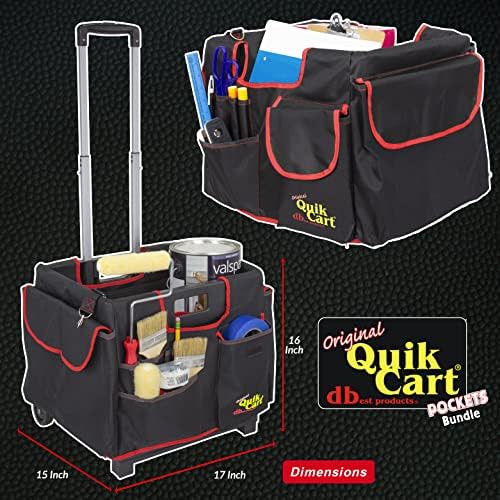dbest Products Quik Cart Pockets Bundle - 25 Pocket - Black & Red - Image 3