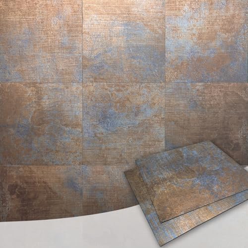 LiveInUrban Flat Metal Wall Panels Rustic Finish for Kitchen- Tin by LiveInUrban