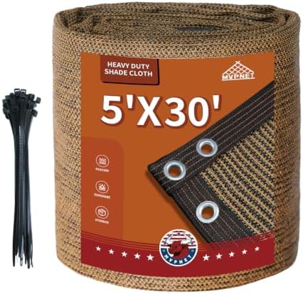 90% Privacy Fence Screen 5x30Ft Balcony Windscreen for Garden,Mocha by MVPNET