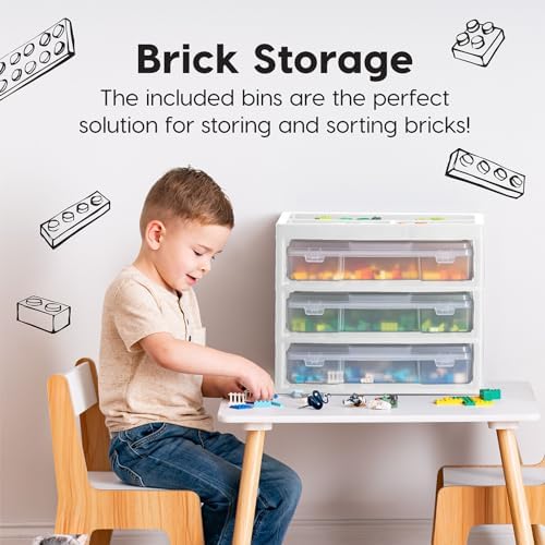 IRIS USA Desk Organizer |Made in USA| 3-Tier Cases - White/Clear - Image 7