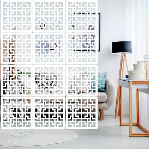ANMINY Hanging Room Divider Panels, 24 PCS White - Image 7