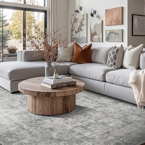 Rugxara Grey 8x10 Area Rugs for Living Room Bedroom Large Washable Rug - Image 2
