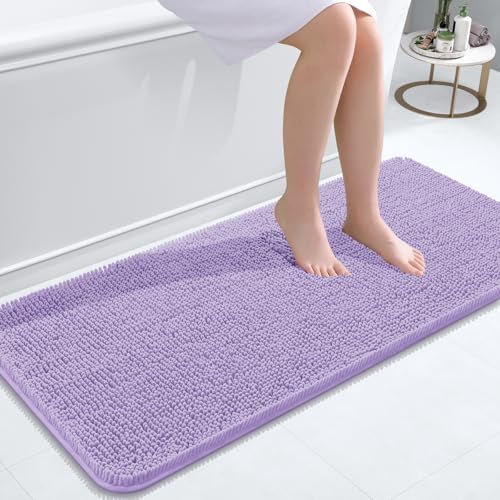 OLANLY Bathroom Runner Rugs 47x20, Extra Soft Absorbent Chenille Bath Rugs by OLANLY