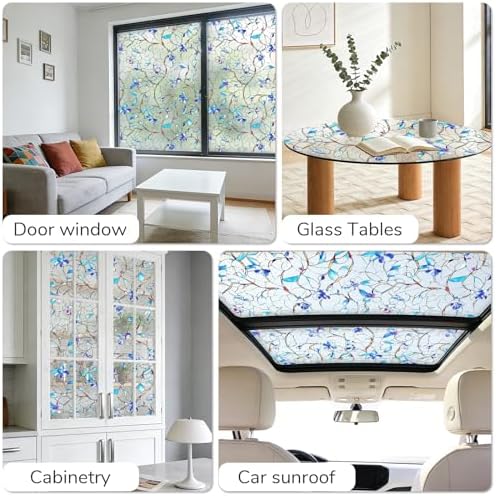 NINETREX Window Privacy Film, Decorative Frosted Film, 29.5" x 78.7" - Image 6