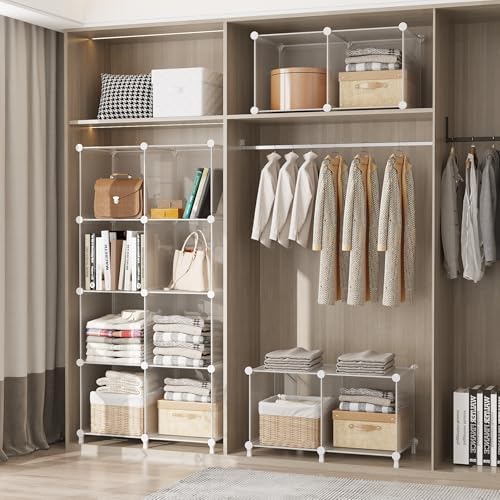AWTATOS Closet Organizers, 12 Cube Storage Organizer, Transparent Twill - Image 5