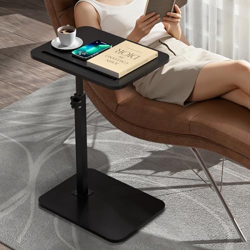 360° Swivel Sofa Side Table for Couch, Set of 2 - Image 3