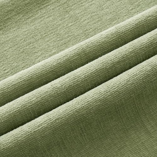 MIULEE Sage Green Chenille Couch Euro Throw Pillow Covers, 22x22 - Image 6