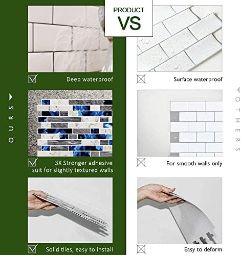STICKGOO Peel and Stick Wall Tile Self-Adhesive Backsplash Thicker Design - Image 5