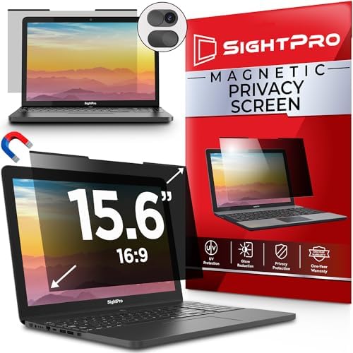 SightPro Magnetic Laptop Privacy Screen 15.6 Inch 16:9 - Patented Removable Laptop Privacy Filter Shield and Protector by SightPro