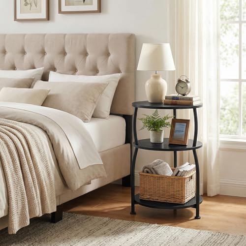 3-Tier Round Side Table, 15.7 inch End Table Nightstand - Image 5