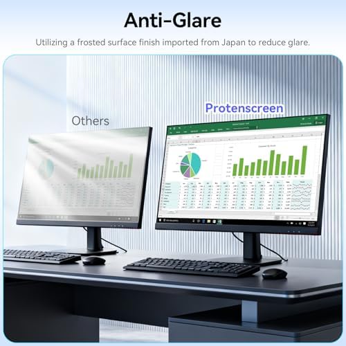 [2-Pack] 24 Inch Anti Blue Light Screen Protector Compatible With Lenovo Hp Dell Acer Asus Samsung etc Monitor 16:9 Aspect, Removable Anti Glare Filter Uv Blocker Shield Cover Eye Protection Film Laptop - Image 3