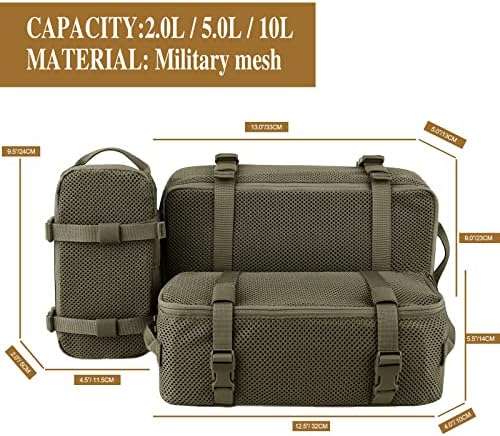 PETAC GEAR 3 PCS Tactical Modular Packing Cubes, Large Capacity Mesh Storage Bag,Outdoor Travel Organize Storage Pouches Bags. - Image 3