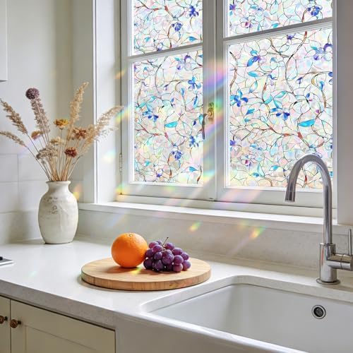 NINETREX Window Privacy Film, Rainbow Stained Glass Film, 29.5" x 157.4" - Image 5