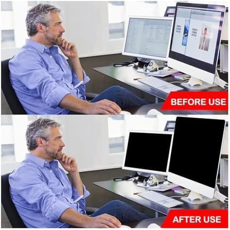27.5" Computer Privacy Screen for Monitor Filter. Anti-Glare/Anti Blue Light/Anti Scratch Film, Glare Relieve Screen Filter Anti Fingerprint. Size Is(610*340 mm. 24.01*13.38 inch),16:10 Aspec - Image 6