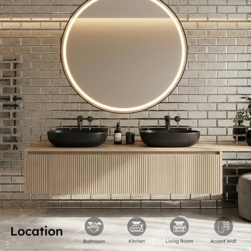 Diflart Peel and Stick Antique Mirror Backsplash Tiles 3x6 Inch, 5 Sq.ft - Image 2