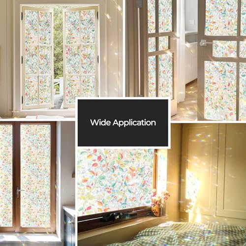 ADD.HERES Rainbow Window Privacy Film, Stained Glass Cling, 17.5" x 78.7" - Image 6